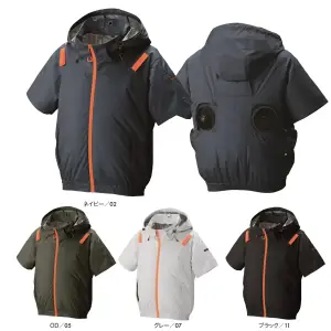 The tough 空調風神服 チタンフード半袖ブルゾン（ファン・バッテリー・ペルチェ別売）